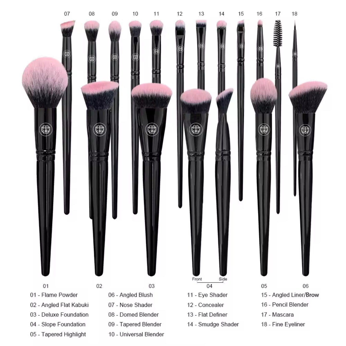 Smokey Glam 18 pc Face and Eye Brush Set